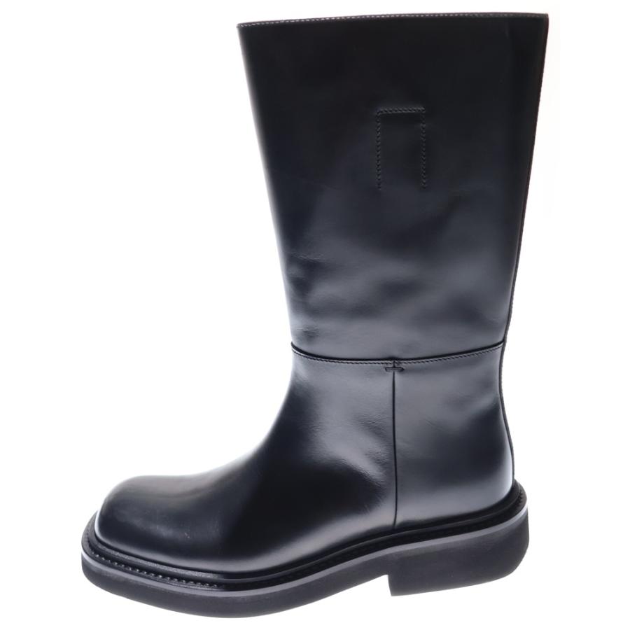 PRADA（プラダ） スクエアトゥ プラットフォーム レザーロングブーツ