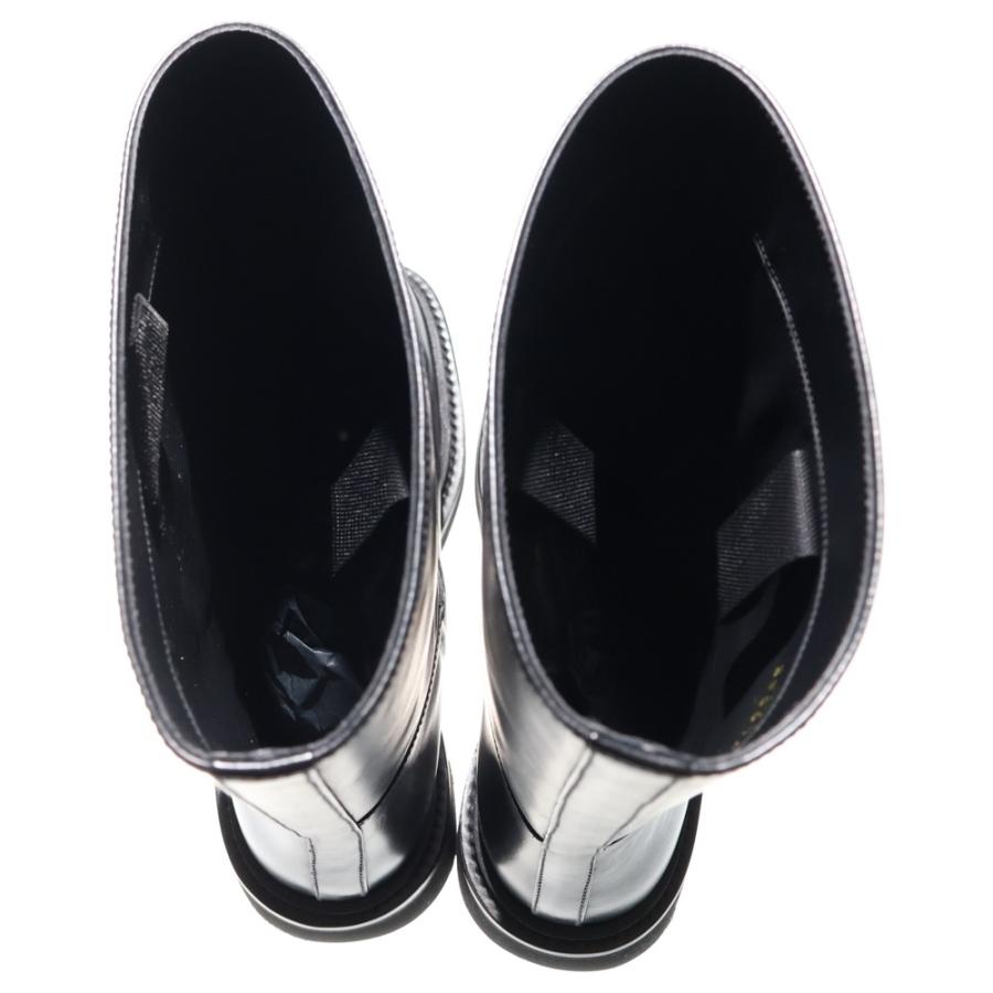 PRADA（プラダ） スクエアトゥ プラットフォーム レザーロングブーツ