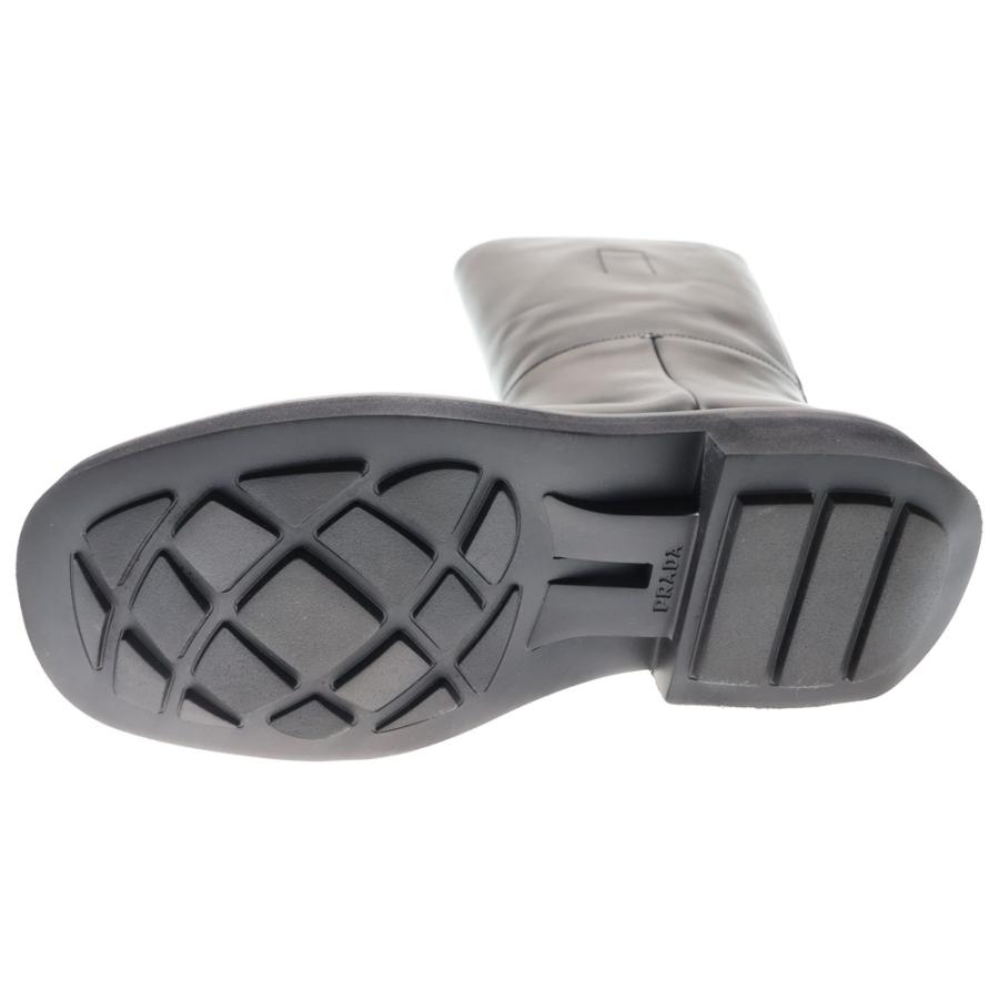 PRADA（プラダ） スクエアトゥ プラットフォーム レザーロングブーツ