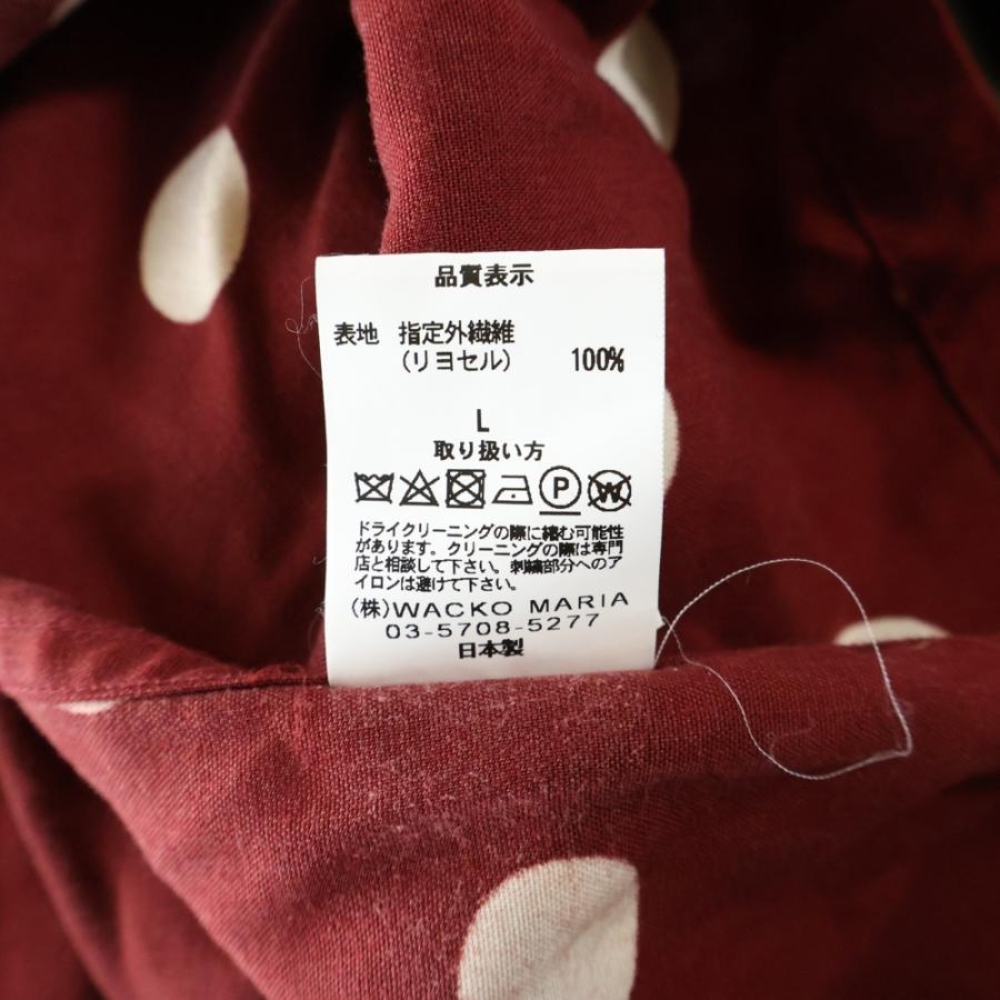 WACKO MARIA（ワコマリア） 23SS DOTS HAWAIIAN SHIRT L/S ドット柄 胸