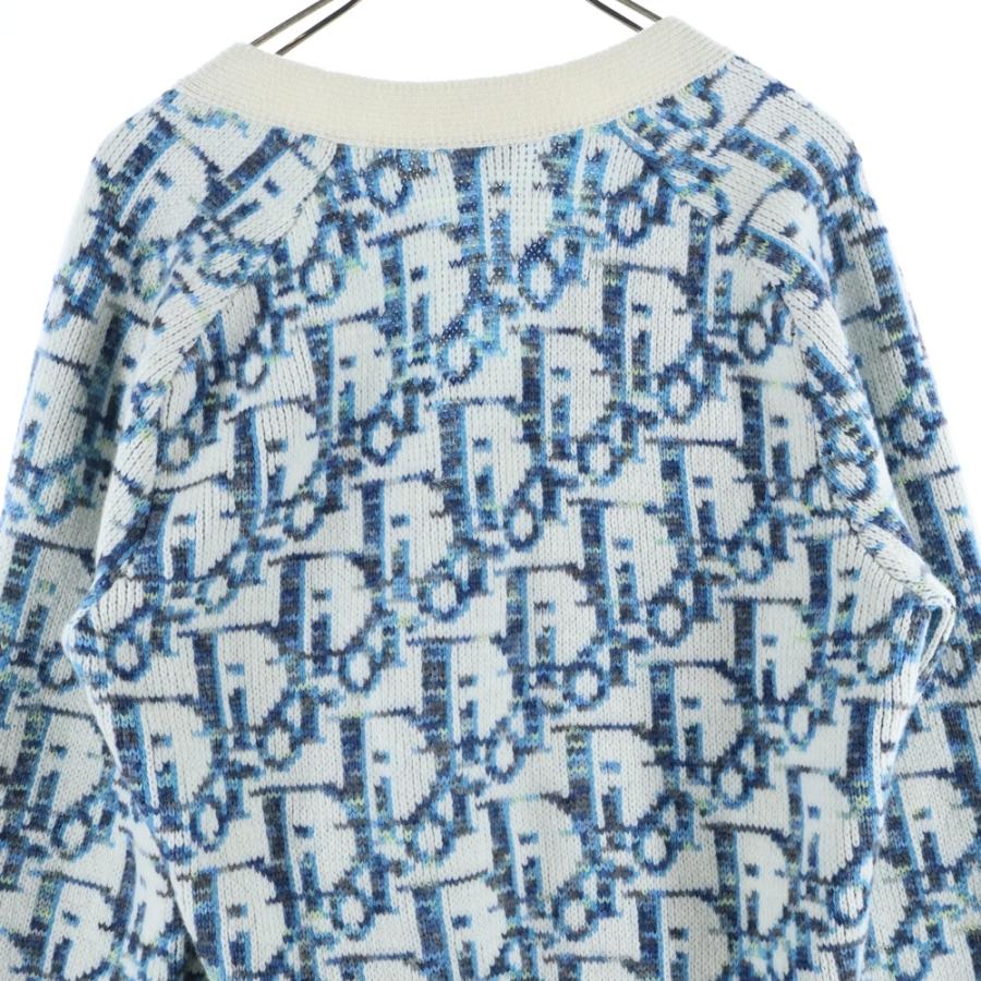 DIOR（ディオール） オブリーク総柄 ウール ニット カーディガン　Mサイズ 中古・古着通販】Dior (ディオール) オブリークカーディガン サイズ:L
