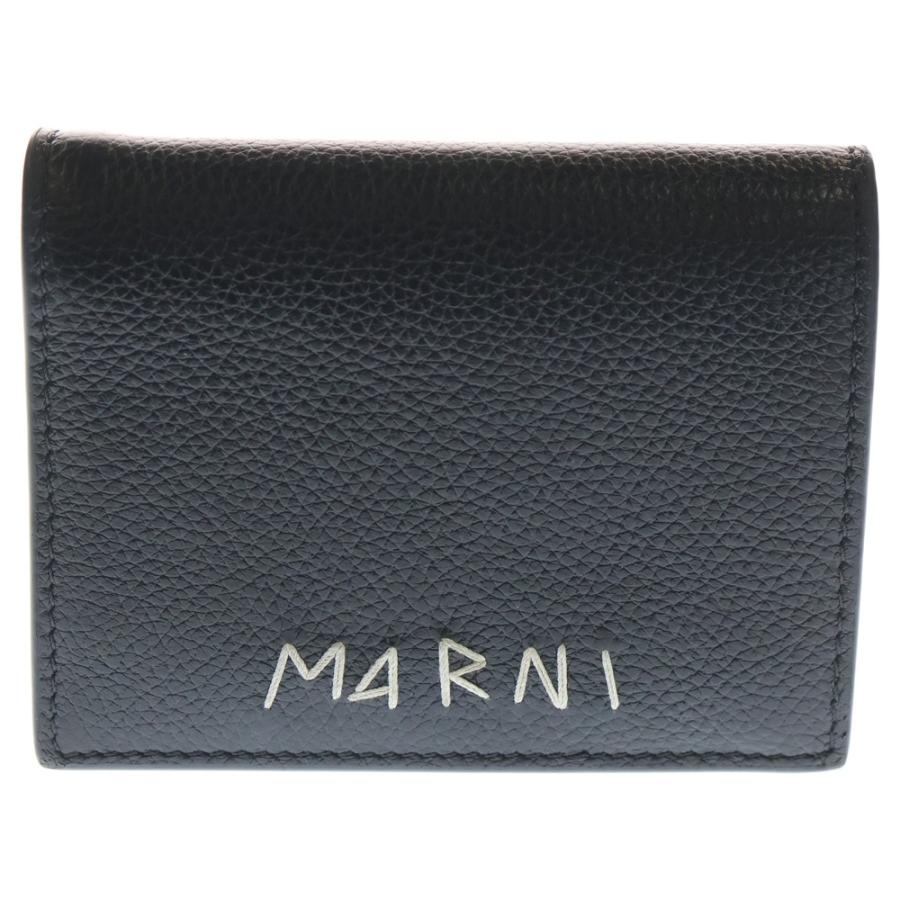 【新品】MARNI 刺繍ロゴ 二つ折り財布 MARNI（マルニ） 二つ折り財布 レディース ブランド ロゴ 刺繍