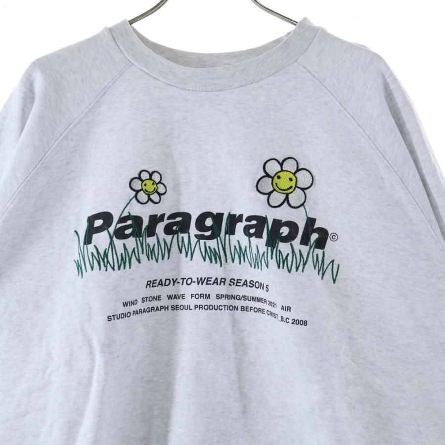 Paragraph（パラグラフ） FLOWER LOGO SWEATSHIRT フラワー ロゴ
