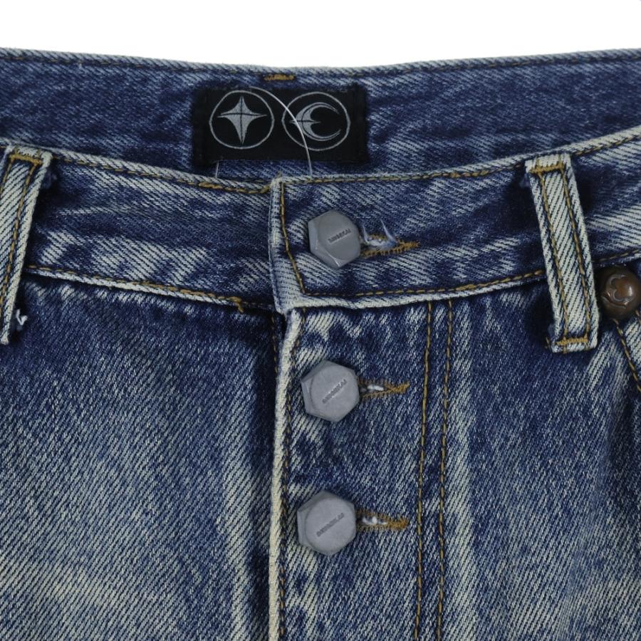 THUG CLUB サグクラブ DOUBLE KNEE DAMAGE SHORTS ダブルニー ダメージ