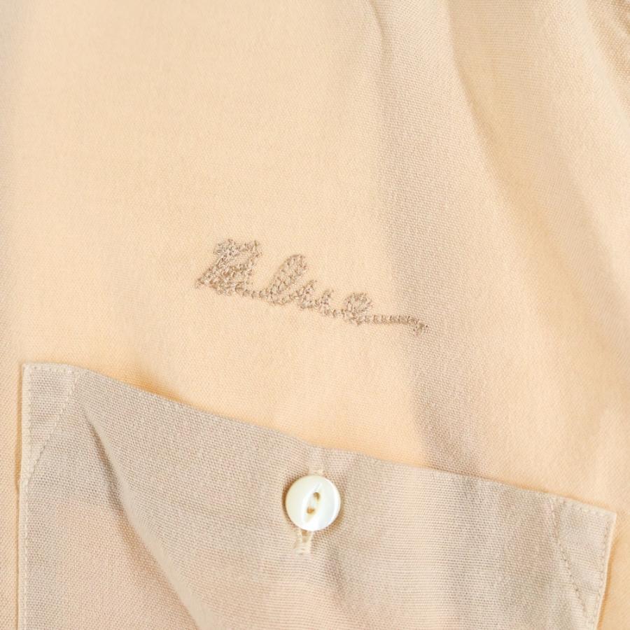 MADISONBLUE マディソンブルー 半袖ボーリングシャツ ベージュ MADISONBLUE マディソンブルー BOWLING SHIRT OVER DYED オーバーダイ