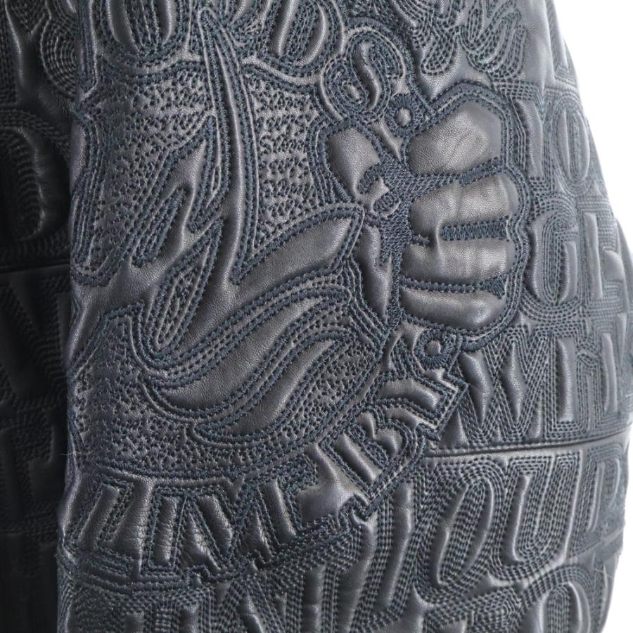 AL WISSAM アルウィッサム　レザージャケット　ブルゾン　総柄　4XL 55358-d2.jpg
