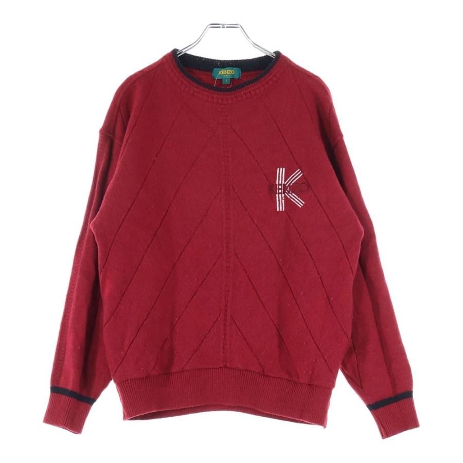KENZO（ケンゾー） 胸ロゴデザイン カラー切り替え ニット セーター