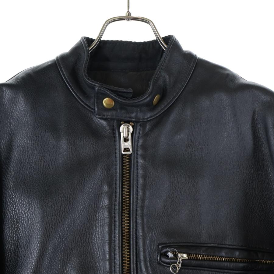 VANSON（バンソン） MODEL-B カウレザー シンプルライダースジャケット