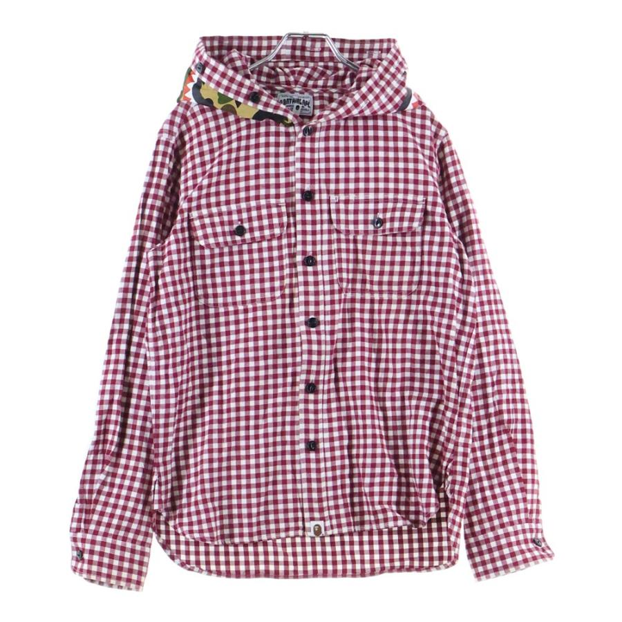 A BATHING APE（アベイシングエイプ） シャーク チェック 長袖 シャツ