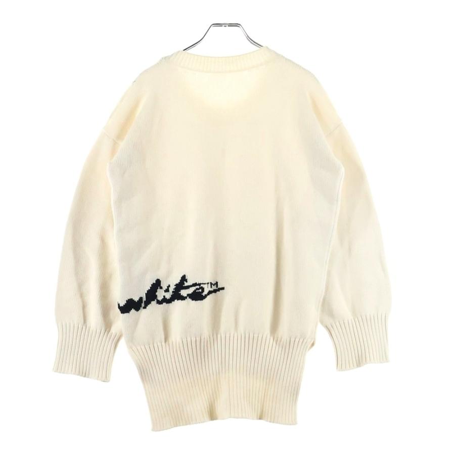 OFF-WHITE オフホワイト LOGO INTARSIA KNIT JUMPER ロゴ