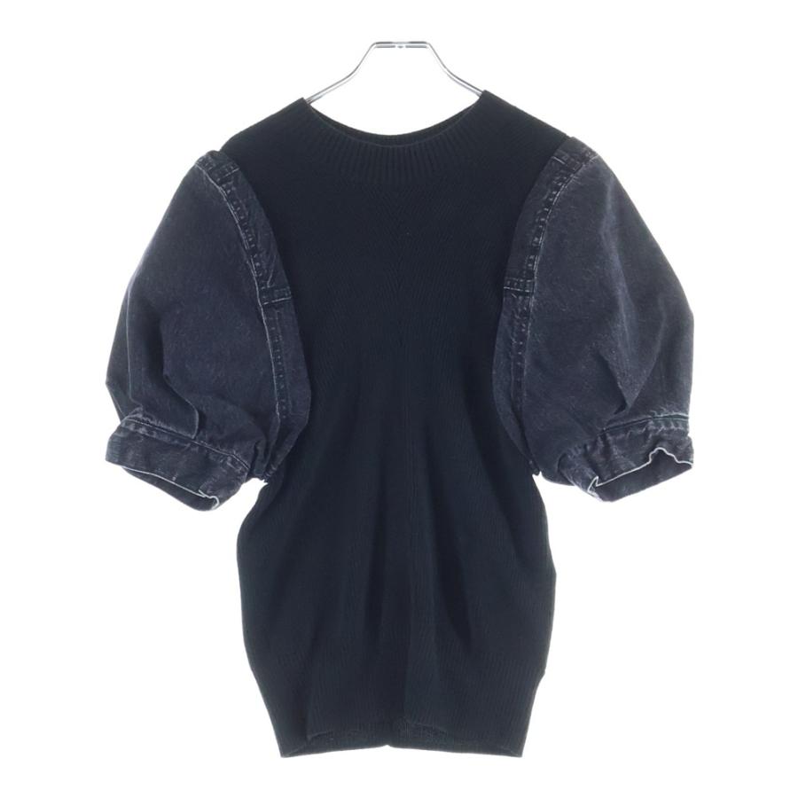 sacai（サカイ） 24AW Denim Docking Knit デニムパフスリーブ