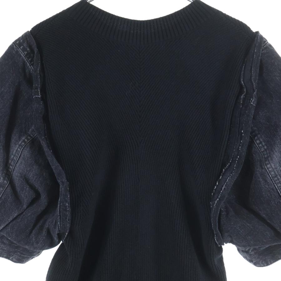 sacai（サカイ） 24AW Denim Docking Knit デニムパフスリーブ