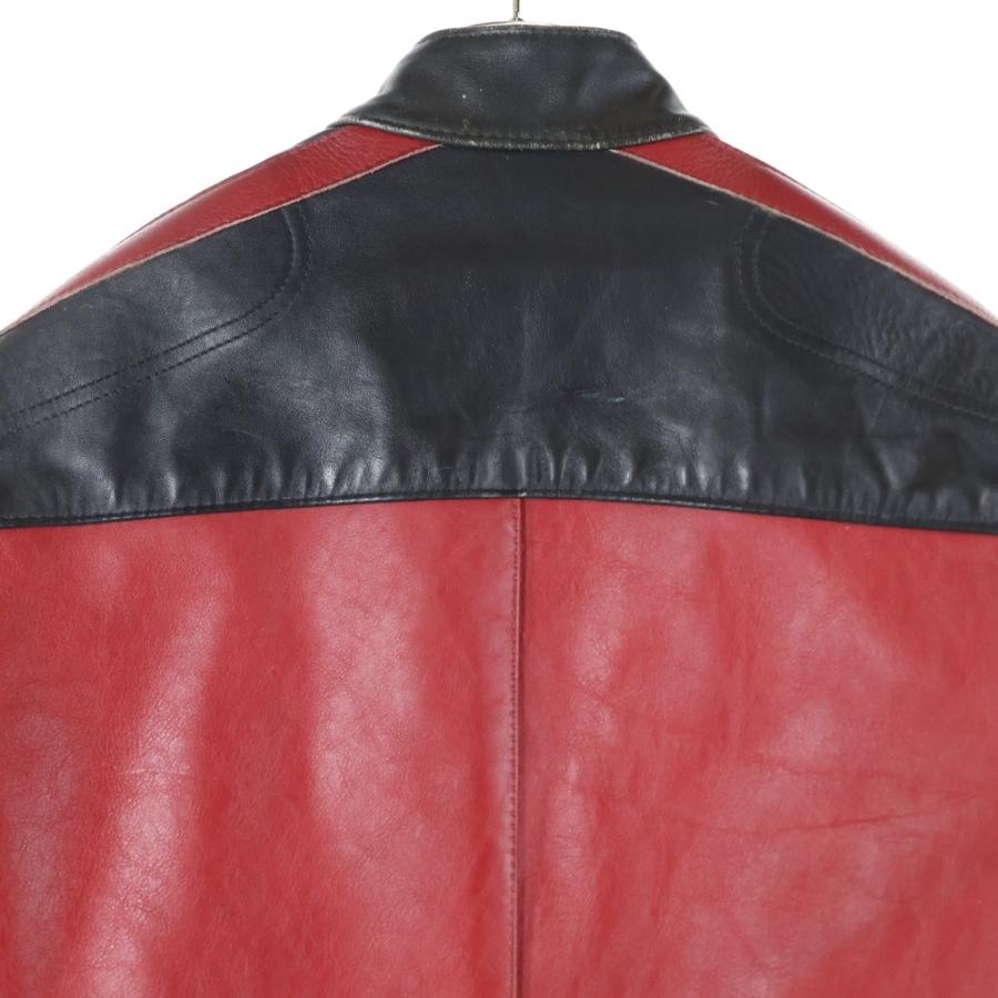 VANSON（バンソン） ロゴパッチ シングルライダース レザージャケット