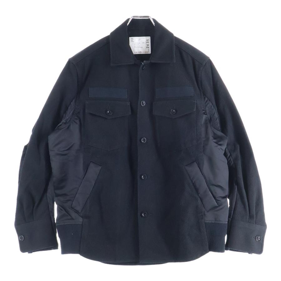 Sacai 20AW コントラストディティールスリーブドッキングブルゾン 中古・古着通販】sacai (サカイ) 20AW Contrast detail sleeve docking