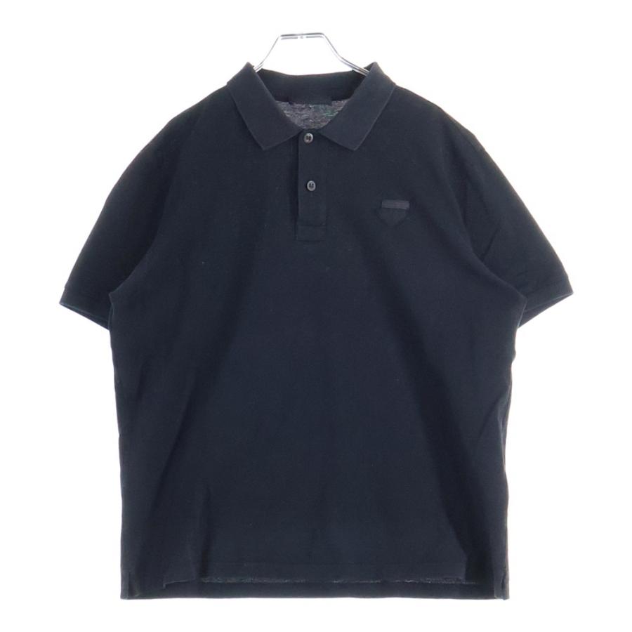 PRADA ポロシャツ 半袖 PRADA（プラダ） フロントトライアングルロゴ コットン 半袖ポロシャツ