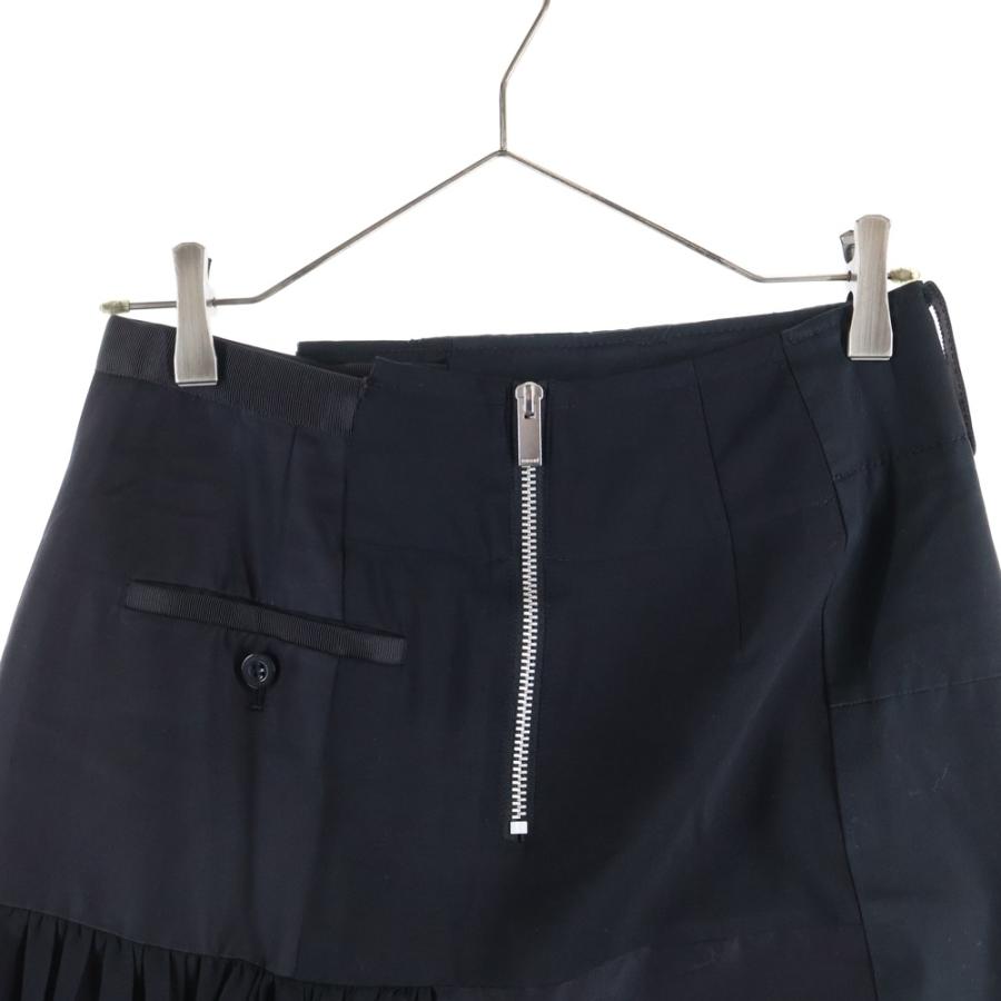 Sacai ストライプ プリーツスカート | ブラック | FARFETCH JP Sacai