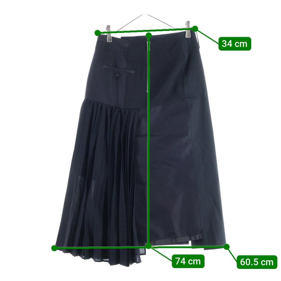 sacai（サカイ） 21SS Suiting Skirt プリーツ加工 スーチング