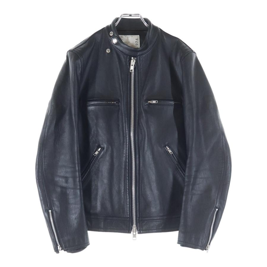 sacai（サカイ） 16SS カウハイド シングルライダースジャケット