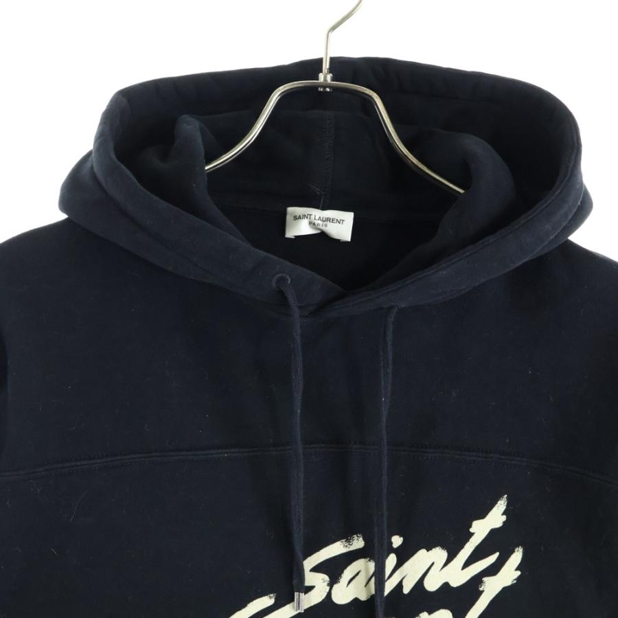 サンローランパリ プルオーバーパーカー デカロゴ フーディー ブラック L SAINT LAURENT サンローラン パリ PARIS パーカー プルオーバー
