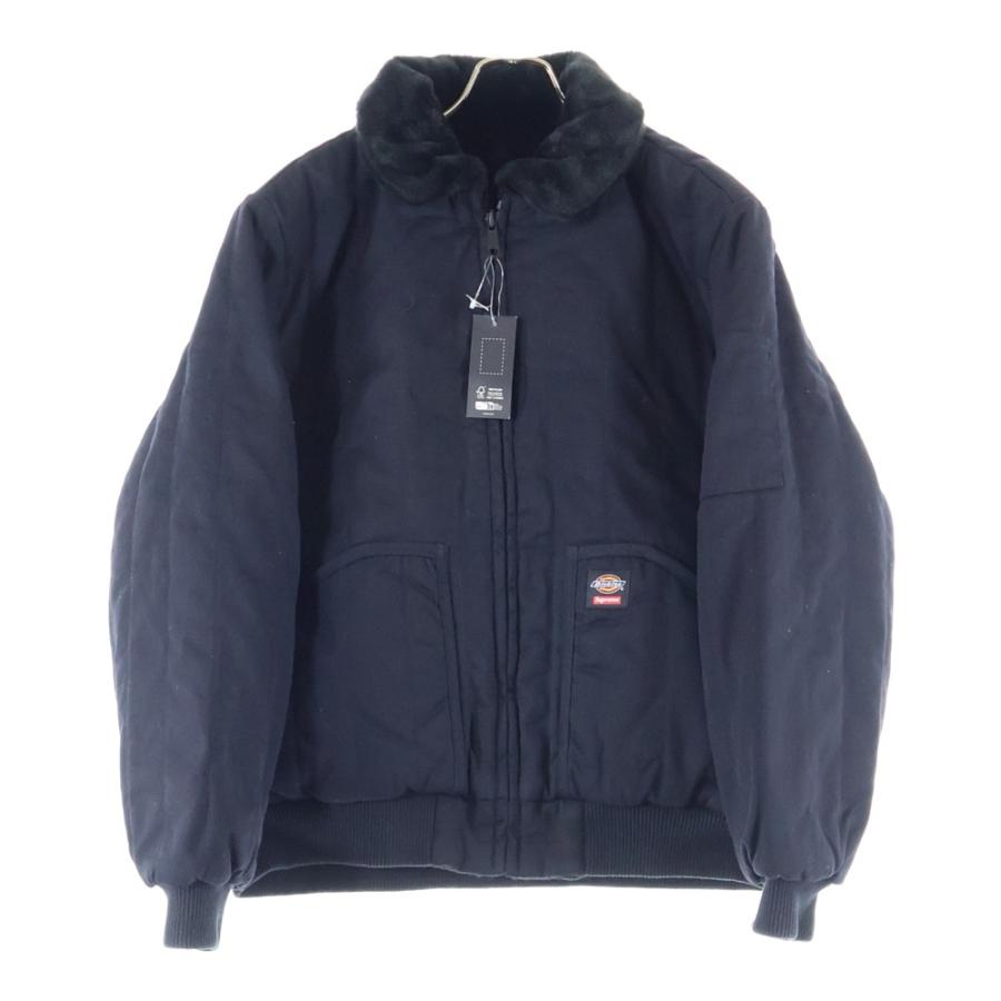 Supreme × Dickies リバーシブルファージャケット(黒・Sサイズ) org.jpg