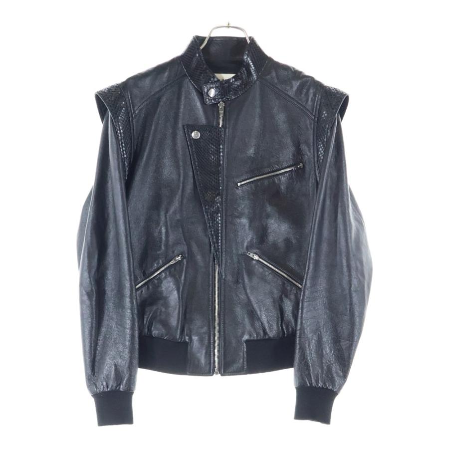 ckラムレザージャケット CELINE（セリーヌ） 19SS Snakeskin Patchwork Lambskin Leather