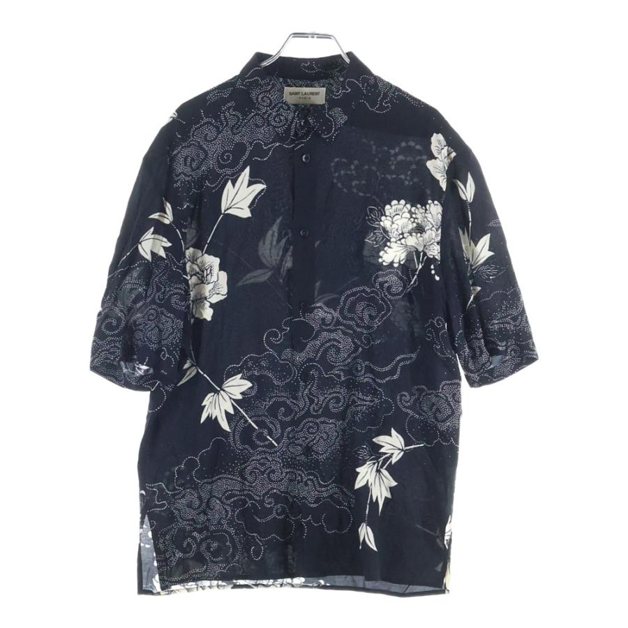 SAINT LAURENT PARIS サンローランパリ 21SS フラワー 総柄 レーヨン