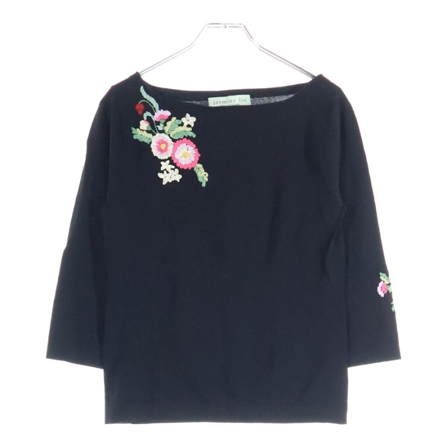 KEITA MARUYAMA（ケイタマルヤマ） 花刺繍 レーヨン混 長袖クルー