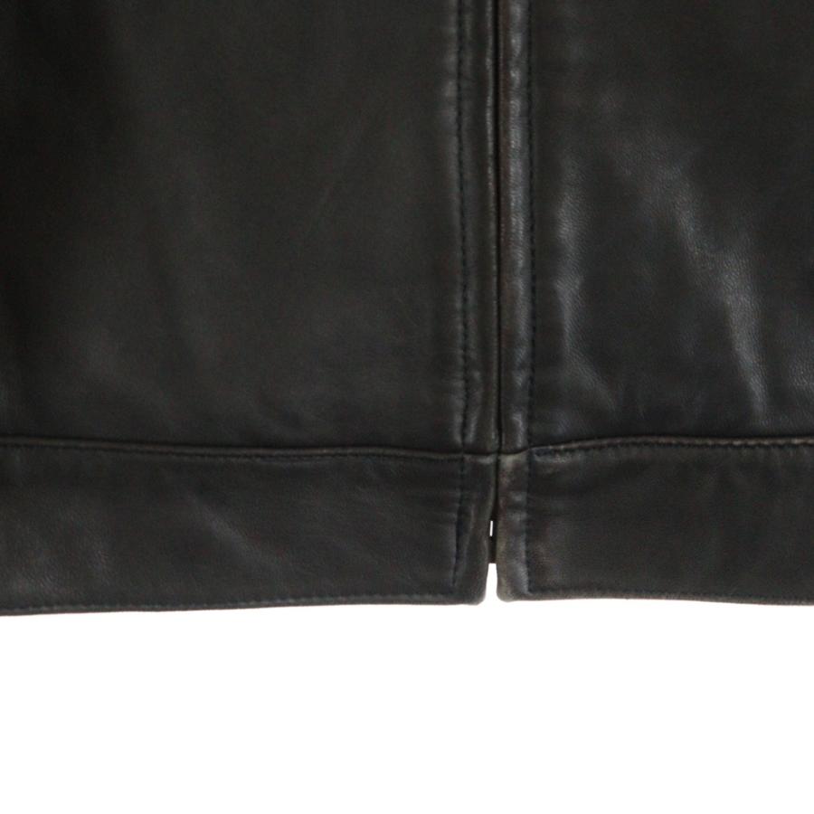 POLO RALPH LAUREN（ポロ・ラルフローレン） 胸ロゴ刺繍 ラムレザー