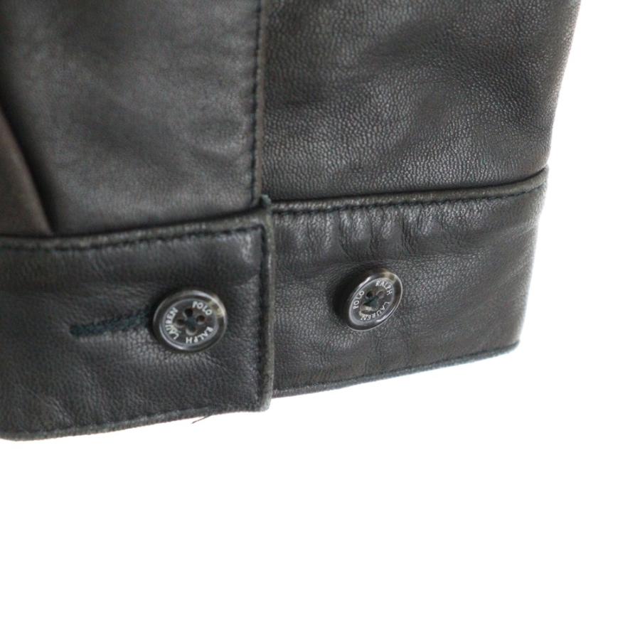 POLO RALPH LAUREN（ポロ・ラルフローレン） 胸ロゴ刺繍 ラムレザー