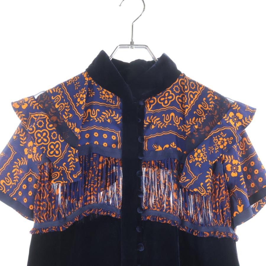 sacai（サカイ） 18AW ペイズリー 切替 ワンピース ドレス レディース