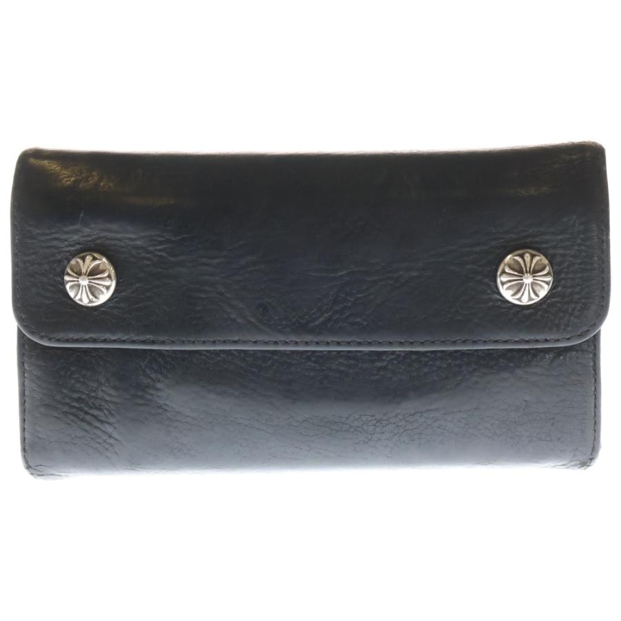 CHROME HEARTS クロムハーツWAVEウェーブ レザーウォレット 財布 CHROME HEARTS（クロムハーツ） WAVE ウェーブ レザーウォレット 財布
