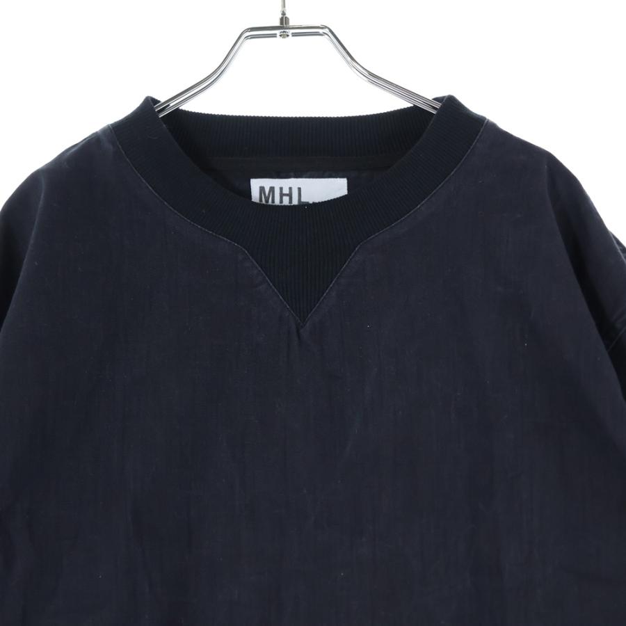 【新品】マーガレットハウエル MHL. クルーネック ロング Tシャツ 日本製黒 MARGARET HOWELL（マーガレットハウエル） コットン クルーネック 長袖