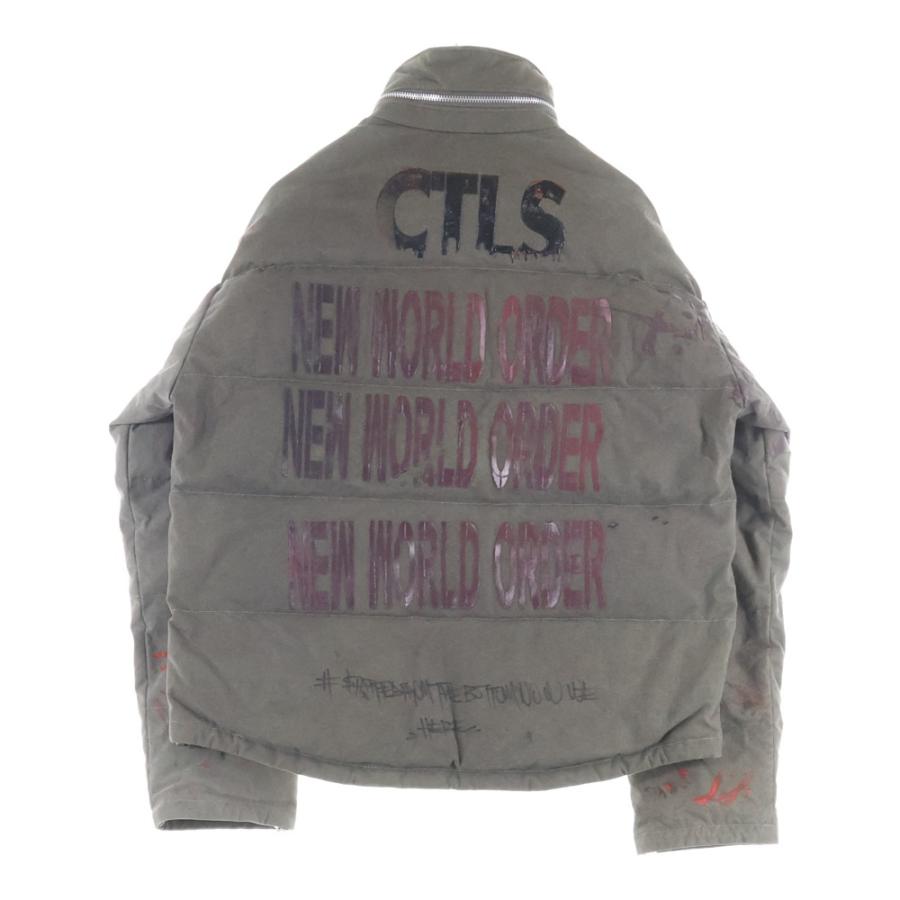 cvtvlist カタリスト 21AW ヴィンテージ加工 ペンキロゴ ダウンジャケット グレー 21FW0103T