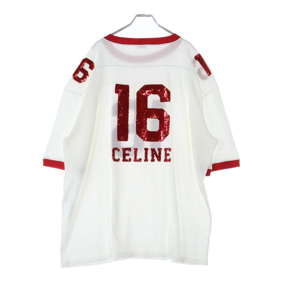 CELINE（セリーヌ） 16 EMBROIDERED T-SHIRT IN JERSEY MESH