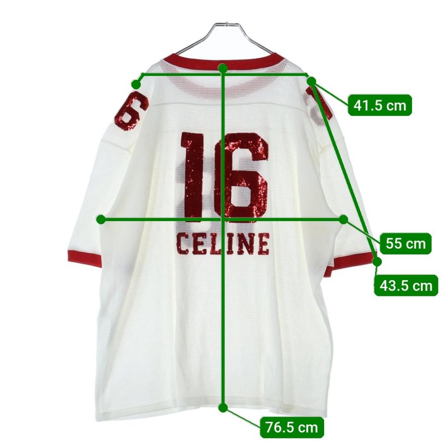 CELINE（セリーヌ） 16 EMBROIDERED T-SHIRT IN JERSEY MESH