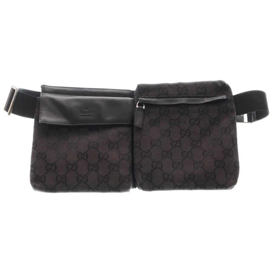 美品 グッチ ショルダーバッグ GGキャンバス レザー フラップ ロゴ メンズ GUCCI（グッチ） GGキャンバス レザーフラップ クロスボディ