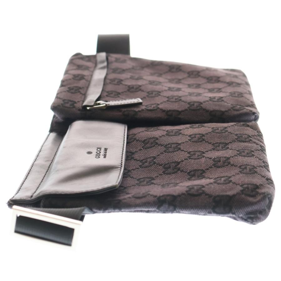 美品 グッチ ショルダーバッグ GGキャンバス レザー フラップ ロゴ メンズ 極美品GUCCI GUCCI グッチ ショルダーバッグ GGキャンバス×レザー