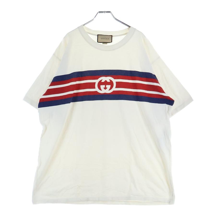GUCCI（グッチ） 21SS INTERLOCKING G STRIPE PRINT TEE インター