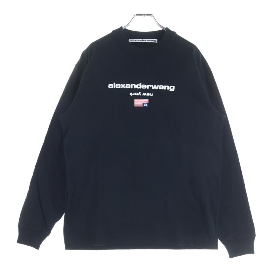 alexanderwang 長袖カットソー S UNISEX LONG SLEEVE TEE IN HIGH TWIST JERSEY in BLACK | alexanderwang®