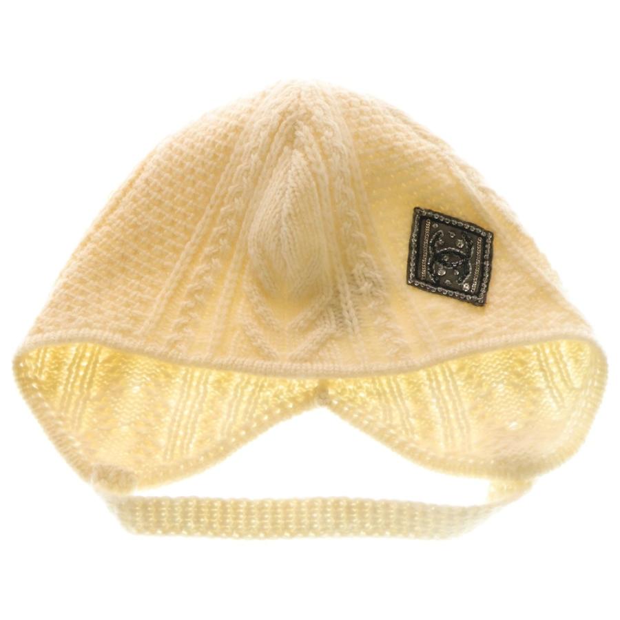 CHANEL（シャネル） ココマークワッペン カシミア ニットキャップ 帽子