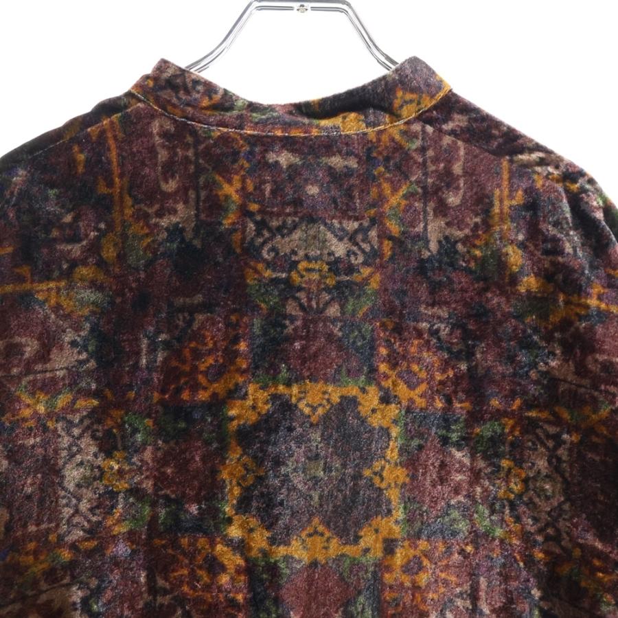 TOGA VIRILIS トーガ ビリリース 19SS VELVET PRINT SHIRT 総柄 長袖ベロアチャイナシャツ ボルドー TV92-FJ313 TOGA VIRILIS（トーガ ビリリース） トーガ ビリリース 19SS VELVET
