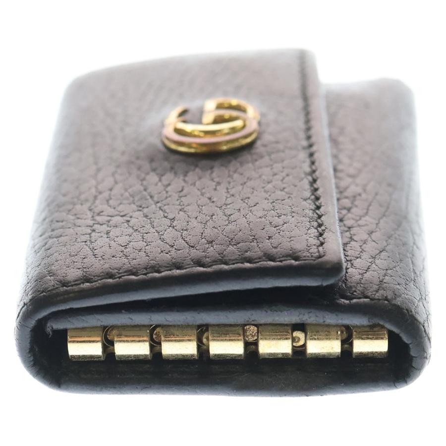GUCCI グッチ GGマーモント レザー コンパクト 6連キーケース ブラック 466118_2