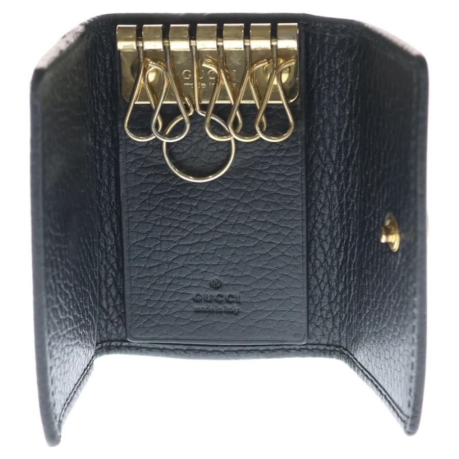 GUCCI グッチ GGマーモント レザー コンパクト 6連キーケース ブラック 466118_3