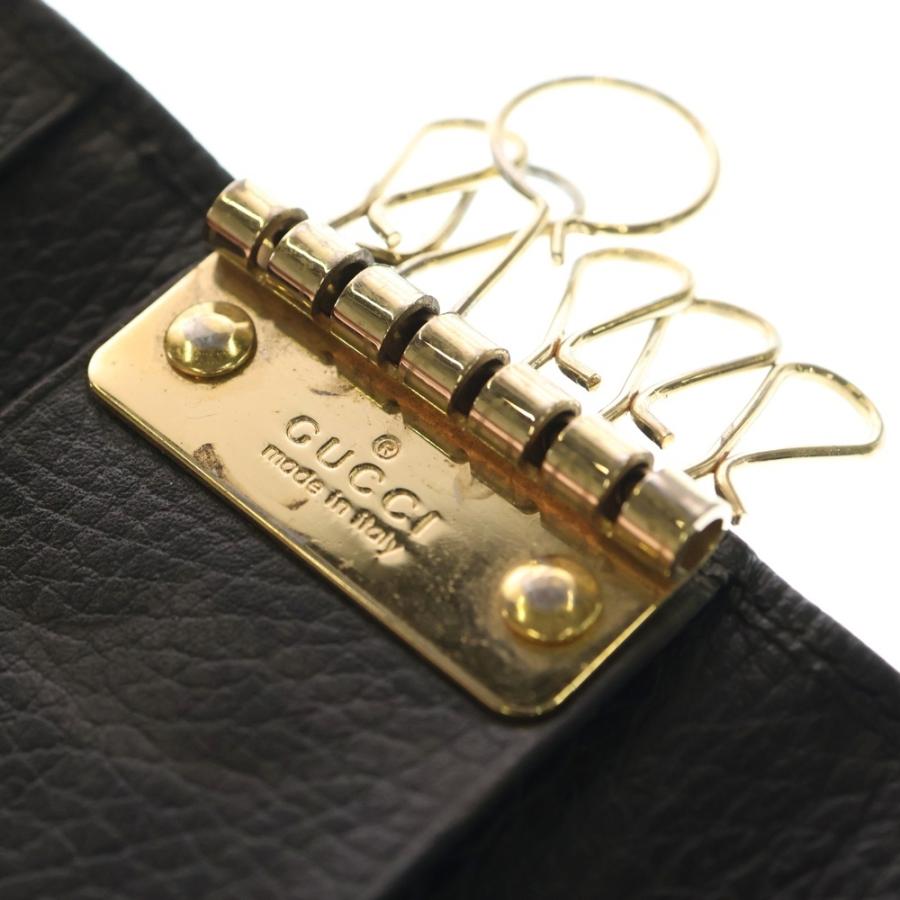 GUCCI グッチ GGマーモント レザー コンパクト 6連キーケース ブラック 466118_4