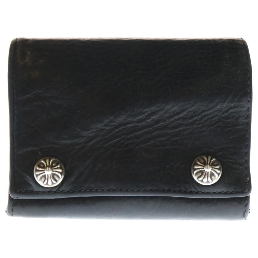 クロムハーツ３フォールドクロスボタンウォレット CHROME HEARTS（クロムハーツ） 3FOLD 3フォールド クロスボールボタン