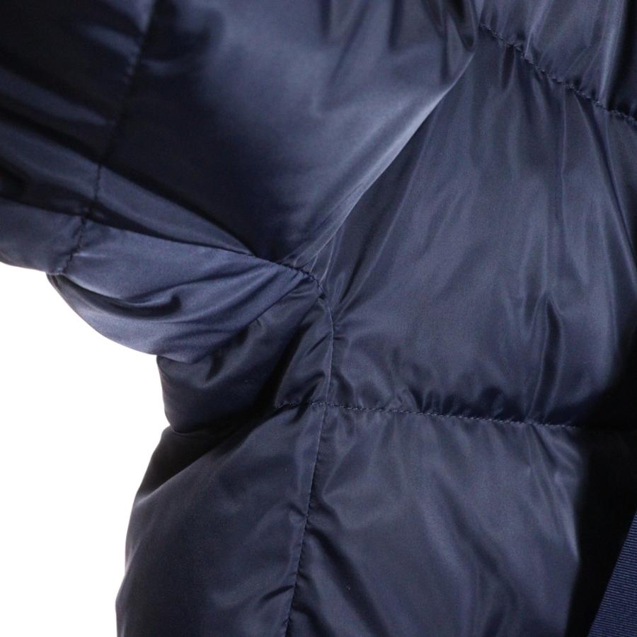 HERNO ヘルノ A-SHAPE JACKET Aシェイプ サテン フーデッド ダウンコート ジャケット レディース ブルー PI1304Dの画像