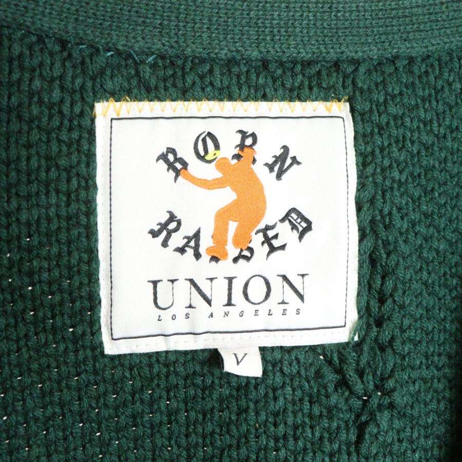 タグ付】UNION × BORN X RAISED カーデ 緑 メンズ M 【公式通販】