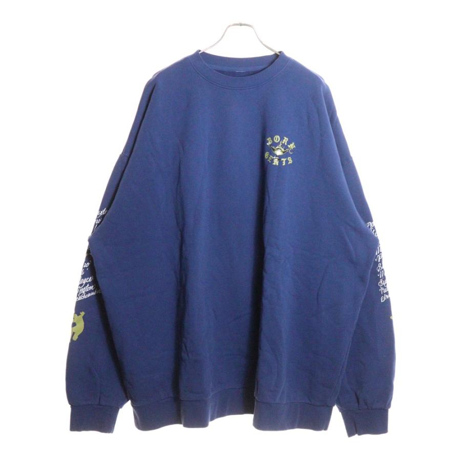 BORN RAISED ネイビー スウェット ユニオン ×BORN X RAISED GENTS OF DESIRE RULES ボーンアンドレイズド
