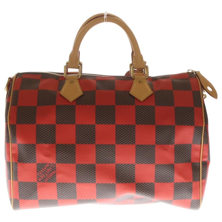 LOUIS VUITTON ルイヴィトン ダミエ スピーディ 40 バンドリエール ボストンバッグ レッド/ブラウン N40580 RFIDの画像