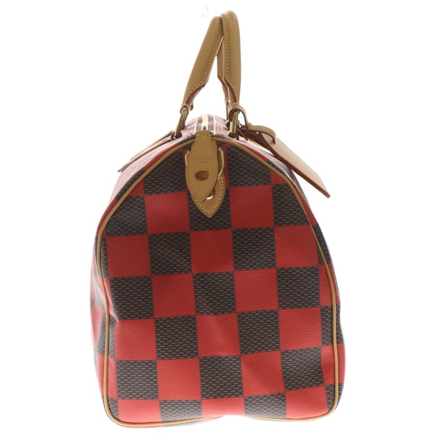LOUIS VUITTON ルイヴィトン ダミエ スピーディ 40 バンドリエール ボストンバッグ レッド/ブラウン N40580 RFIDの画像